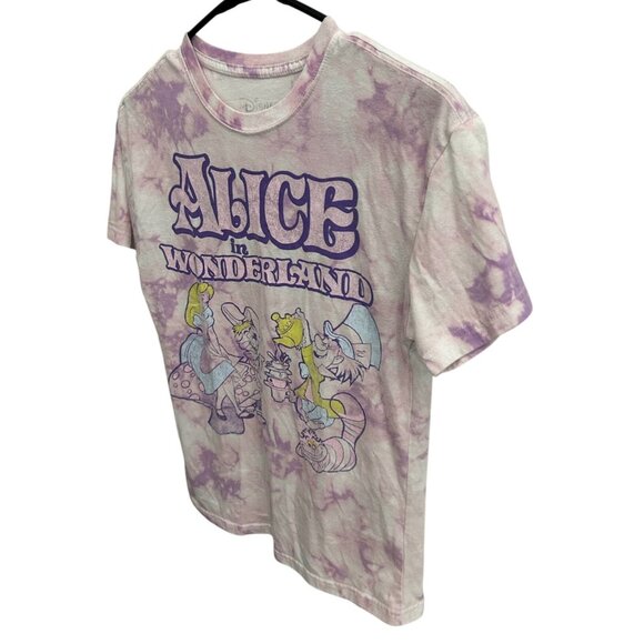 Disney Alice In Wonderland Tie-Dye Graphic T-Shirt Purple Pink Cotton Sz XS - Picture 3 of 8